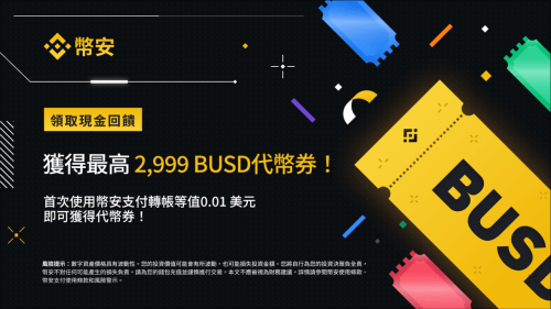 使用币安支付转账，获得最高2,999 BUSD等值代币券！ - 屯币呀