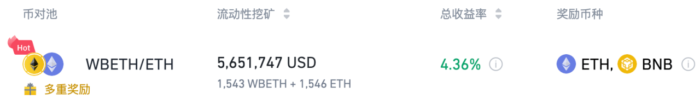 图片[2] - 币安流动性挖矿为WBETH/ETH流动性池推出ETH奖励 - 屯币呀