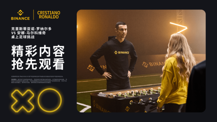 币安：克里斯蒂亚诺·罗纳尔多与安娜·马尔科维奇的桌上足球比赛幕后故事 - 屯币呀